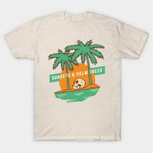 Sunesets palm trees T-Shirt